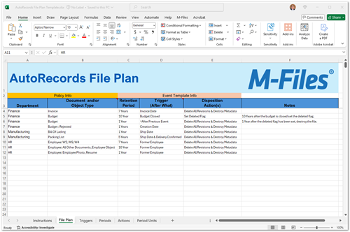 AutoRecords File Plan Template.xlsx - Excel-1